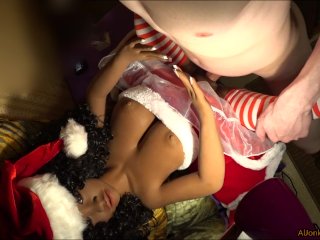 Chocolate Snow_Maiden has fun with a gift