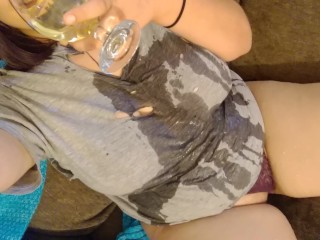 Pouring Piss all over Myself!!! I Drank some too Hehehe