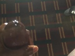 Stroking my black dick until I bust a nut for you sluts