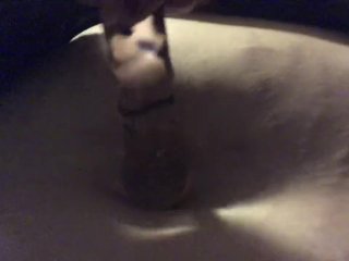 BBW MILF bellybutton_fetish play with dildo