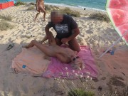 Preview 3 of 5 cocks and 1 pussy Gangbang at the beach.