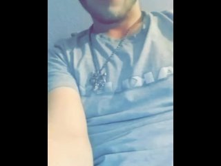 Solo male stroking cock