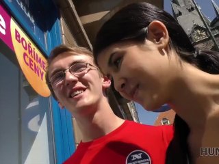 HUNT4K. Rich guy picked up teen Madelina Dee not afraid of her BF