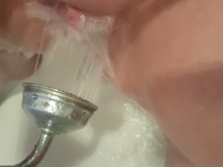 solo female, bbw, shower orgasm, solo orgasm