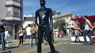 More Latex Jerking In Public At Folsom