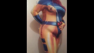 Fast Large Pump Inflation in Shiny X-Men Cosplay