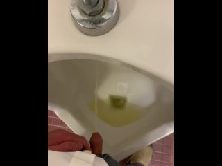 Pissing and Jerking in Public Urinal