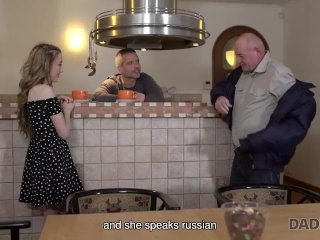 DADDY4K. Sex of dad and girl finishes with unexpected creampie