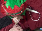 Preview 6 of 18 yo Blonde Elf w/Braces gets fucked by santa