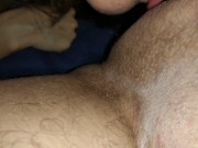 Preview 5 of Cute brunette loves to suck dick with deepthroat / real home videos!