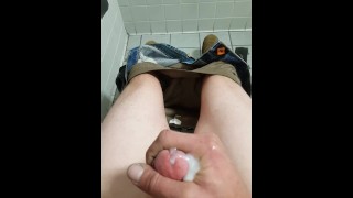 Cumming in the bathroom