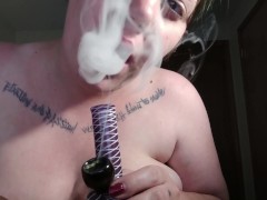 BBW babe sensually smokes a bong & does ASMR to blow your mind - Screenshot 11 of 16 - Kink
