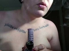 BBW babe sensually smokes a bong & does ASMR to blow your mind - Screenshot 13 of 16 - Chubby