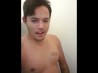 masturbation, dick in shower, handjob, solo male
