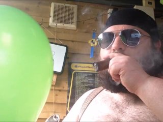 biker balloon poppin