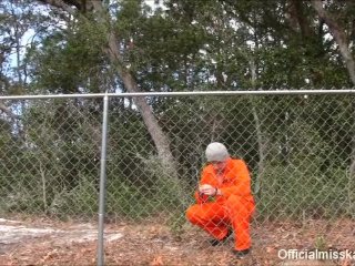 inmate, blowjob, cumshot, escaped prisoner