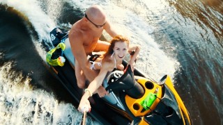 Public ass to throat ride on the jet ski
