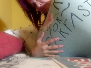 One day I wake up and I am shocked with my new tits, my big boobs are huge