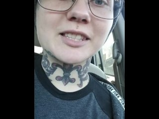 Split Tongue Tricks and Naked in Public. TattooedMilf