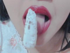 ASMR Icecream Popsicle Licking/Eating (Mini Request)