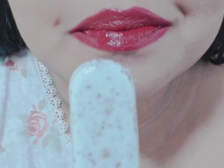 kink, exclusive, icecream, lipstick fetish