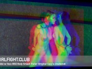 Preview 3 of Naked Cat Fight - Gh0st Vs Vexx - Nude Girl Fight Club - girls Fight
