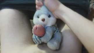Plush Rabbit Helped Me Cum - Masturbation With Soft Toy
