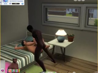 interracial, old young, sims 4 bbc, cartoon