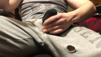 hunk daddy stroking one out all night long edge