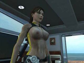 nude mod, solo female, wet suit, lara croft 3d