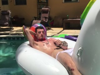 Latin Papi Stroking His Big Curved Cock