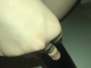 18 year old teen mom tried to fit 16in Dildo first time