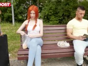 Preview 1 of Hot Redhead Teen Seduces and Fucks Stud with Donuts - #LETSDOEIT