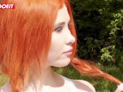 Preview 3 of Hot Redhead Teen Seduces and Fucks Stud with Donuts - #LETSDOEIT