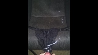 Cumming on Izzy's panties while she's at work.