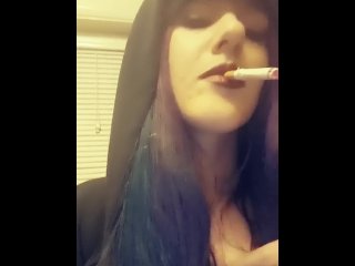 solo female, sexy smoker, exclusive, smoke tease