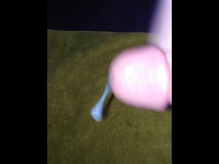 Cumshot over a towel