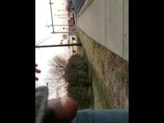 Huge cock out and about (public)