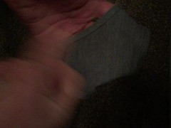 Big cumshot in my GFs panties when she is upstairs