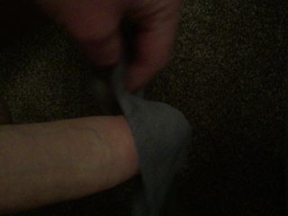 Big cumshot in my GFs panties when she is upstairs