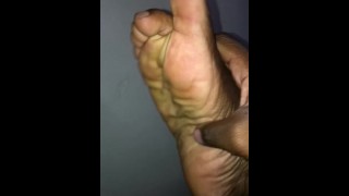 Black male feet size 12