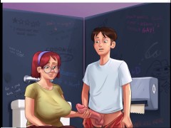 SummerSaga PK and Judith Sex in school Girls Bathroom