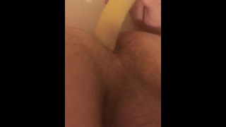 Teen  stretching  His hairy hole