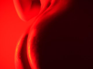 solo sexy girl, red light, oil, female orgasm