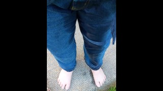 Outside Jeans Pissing