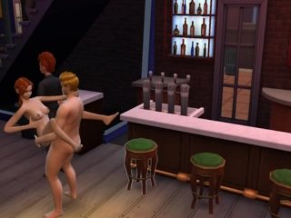 Cum Slut Barebacks Everyone in Bar - Who's the Daddy? WickedWoohoo