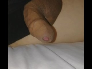 Slowly growing flaccid uncircumcised cock drooling_precum, feels so_nice!