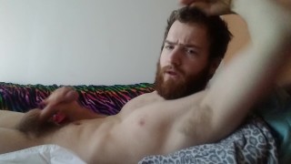 Hairy Bearded Gay Cums