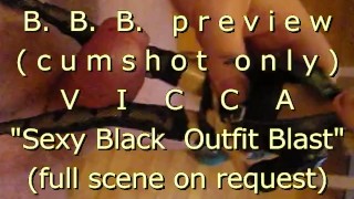 B.B.preview: VICCA "Sexy Black Outfit Blast" (alleen cumshot) geen slowmo