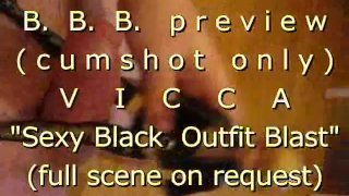 B.B. preview: VICCA "Sexy Black Outfit Blast" (alleen cumshot) met SlowMo